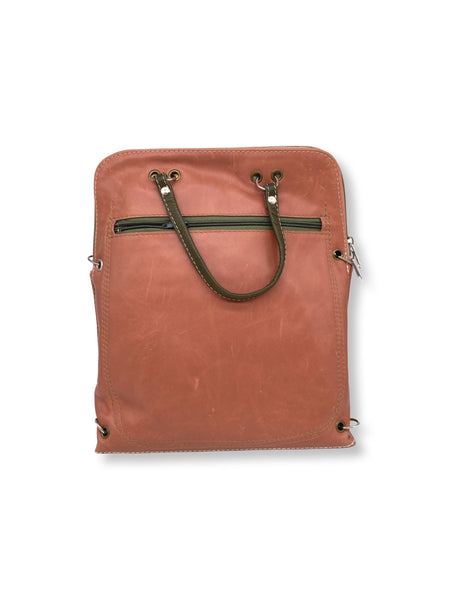 FIG LEAVES      large bag / rucksack      (Pink/khaki)