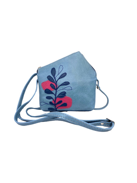 Tiny TRIANGLE bag (BRANCH - blue / pink / navy)